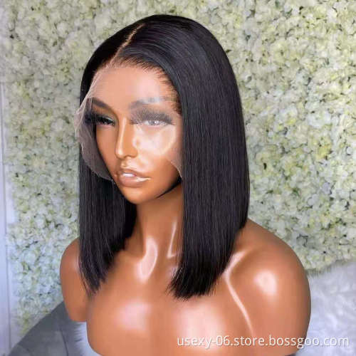 Transparent hd plucked lace wigs wholesale prices 100% virgin human hair brazilian human hair lace front wig huaman hair wigs